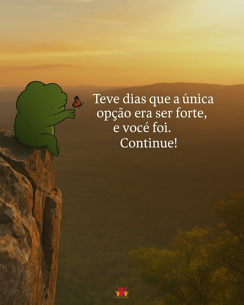 Teve dias que a única opção era ser forte, e você foi. Continue!